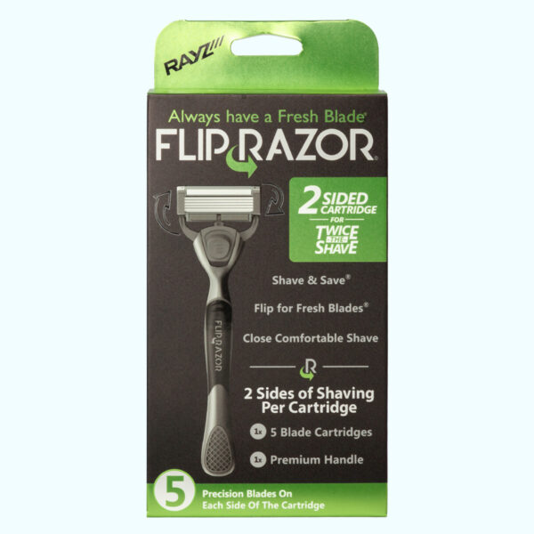 5 blade flip razor center